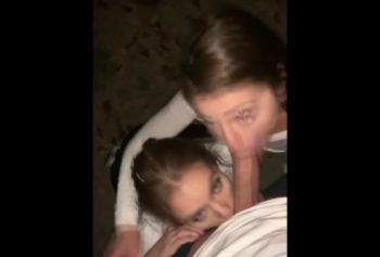 Лучшие подруги секс сосут один член